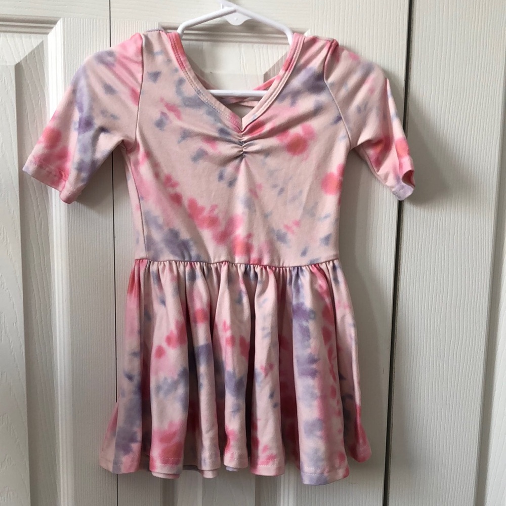 Pink and Purple Tie-Dye Kids Dress